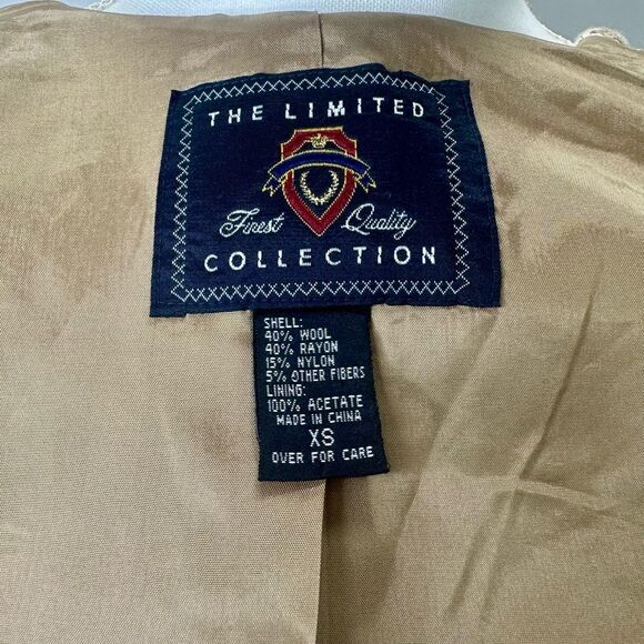The Limited The Finest Collection Vintage Tan and Cream Embroidered Vest Size XS - Picture 11 of 13
